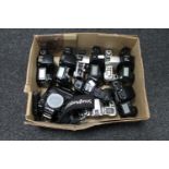 Ten assorted Nikon and Canon cameras