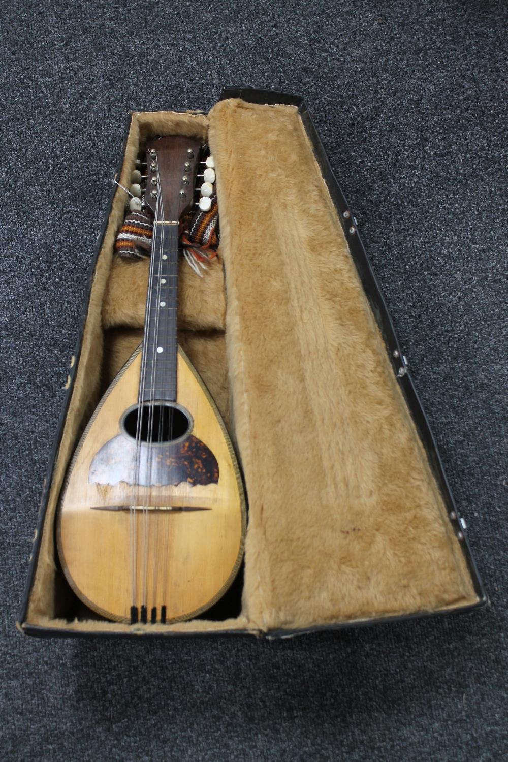 A mandolin labelled Ferrari & Co.