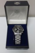 A gent's late 1980's stainless steel Tag Heuer 2000 quartz chronograph wristwatch, on Tag bracelet,