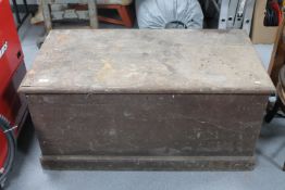 ** lot withdrawn from auction ** A Victorian pine blanket chest