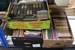 Four boxes containing a large quantity of antiquarian and later books, History, Geometry,