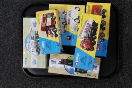 A tray of six boxed Corgi and Corgi Classics die cast vehicles