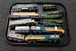 A tray of Hornby and Mainline unboxed die cast rolling stock