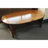 A mahogany butler's coffee table