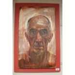 Donald James White : Jesmond '99, head and shoulders portrait of a man, oil on board,