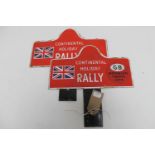 Two 20th century enamelled Continental Holiday Rally plaques