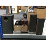A Pioneer Audio-Video Multi Channel Receiver, Panasonic speakers,