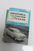 Five vintage car manuals including Vauxhall, Morris,