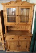 A pine kitchen dresser
