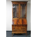 A Victorian inlaid mahogany bureau bookcase CONDITION REPORT: Width 97cm.