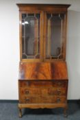 A Victorian inlaid mahogany bureau bookcase CONDITION REPORT: Width 97cm.