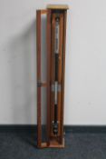 A mid 20th century stick barometer in mahogany case