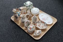 A tray of ten pieces of Mason's Java china together with a further lidded jar,