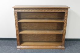 A set of continental oak open shelves