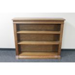 A set of continental oak open shelves