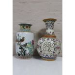 Two contemporary oriental vases