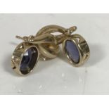 A pair of 9ct gold iolite earrings CONDITION REPORT: 3.