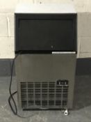 A stainless steel fronted ice machine