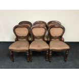A set of twenty-nine mahogany Victorian style balloon back dining chairs (for reupholstery)