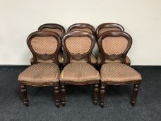 A set of twenty-nine mahogany Victorian style balloon back dining chairs (for reupholstery)