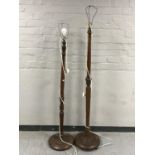 Two 20th century mahogany standard lamps