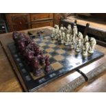 A Reynard the Fox chess set, with board, an exclusive limited edition 317/1000.
