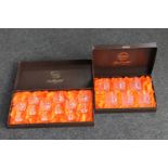 A boxed set of six Webb crystal whisky tumblers together with a set of six Webb crystal goblets