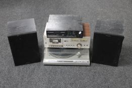 A Direct Drive turn table, Technics cassette deck, Philips CD player,