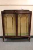 An early 20th century mahogany display cabinet