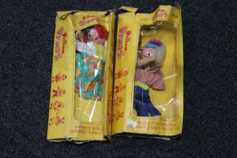 Two boxed Pelham puppets - junior range