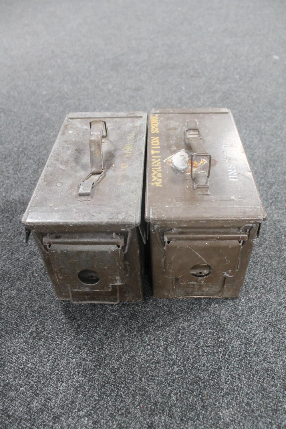 Two ammunition boxes
