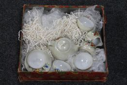 A 1930's child's lustre tea service in box