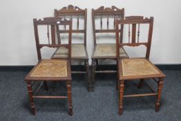Two pair of Victorian mahogany bedroom chairs