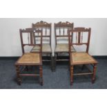 Two pair of Victorian mahogany bedroom chairs