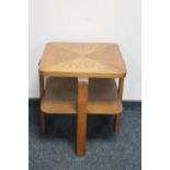 An oak Art Deco occasional table