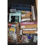 Two boxes of crafting accessories, Slice cord less design cutter,