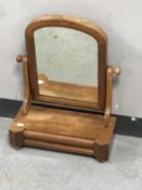 A Victorian mahogany dressing table mirror