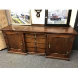 An Edwardian mahogany sideboard,