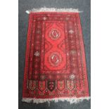 An Afghan rug,