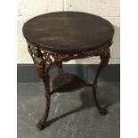 A cast iron Britannia bar table