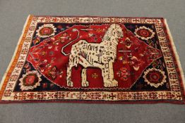 An unusual Kashgai rug, South-West Iran,