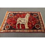 An unusual Kashgai rug, South-West Iran,