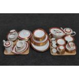 Approximately eighty-five pieces of Noritake Goldmere tea and dinner china