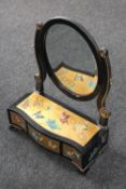 A 20th century Chinese style lacquered dressing table mirror