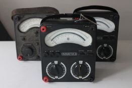 Three Bakelite Avo meters