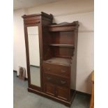 A late Victorian compactum wardrobe,