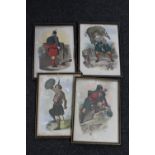A set of four colour lithographic prints - Scottish clansmen,