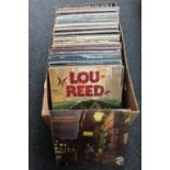 A box of LP records - David Bowie, Free,