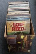 A box of LP records - David Bowie, Free,