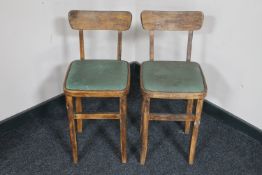 A pair of mid 20th century chair stools